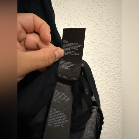 All Saints Black Crop Blouse - Picture 5 of 6